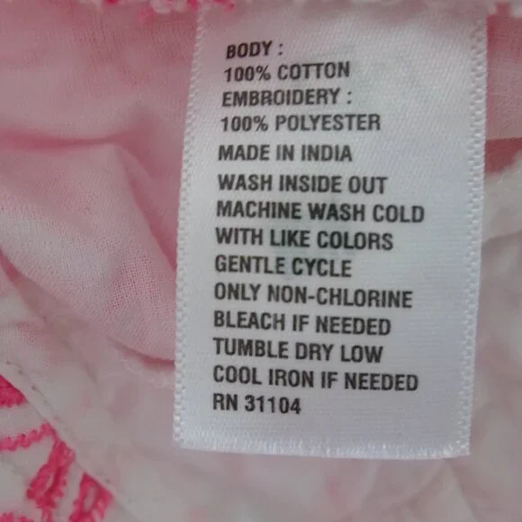 Like New Crown & Ivy Scalloped Hem Eyelet Shorts Pink and White 6 - Picture 6 of 8